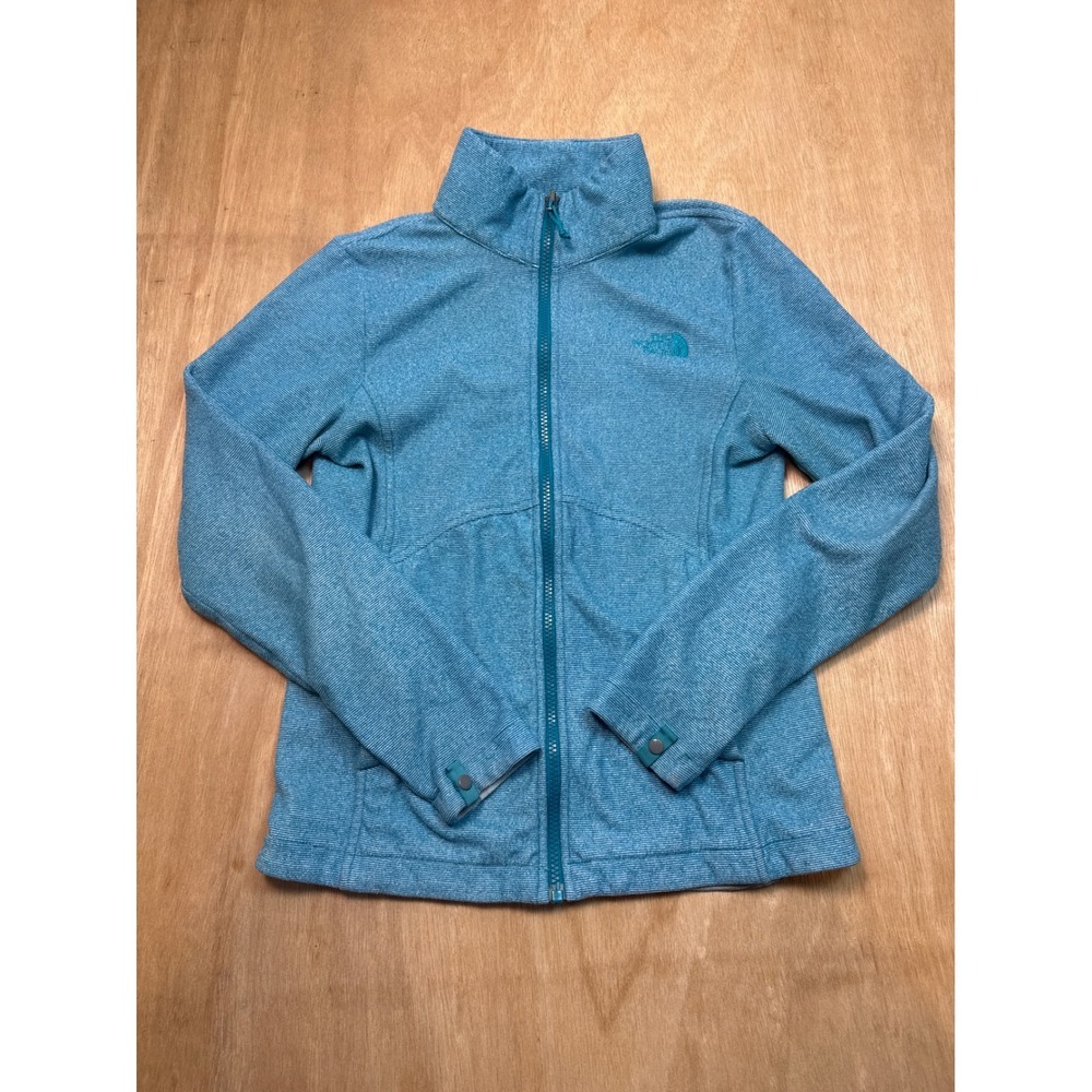 The North Face Fleece Jacket Womens Small Blue Excellent Full Zip Heathered